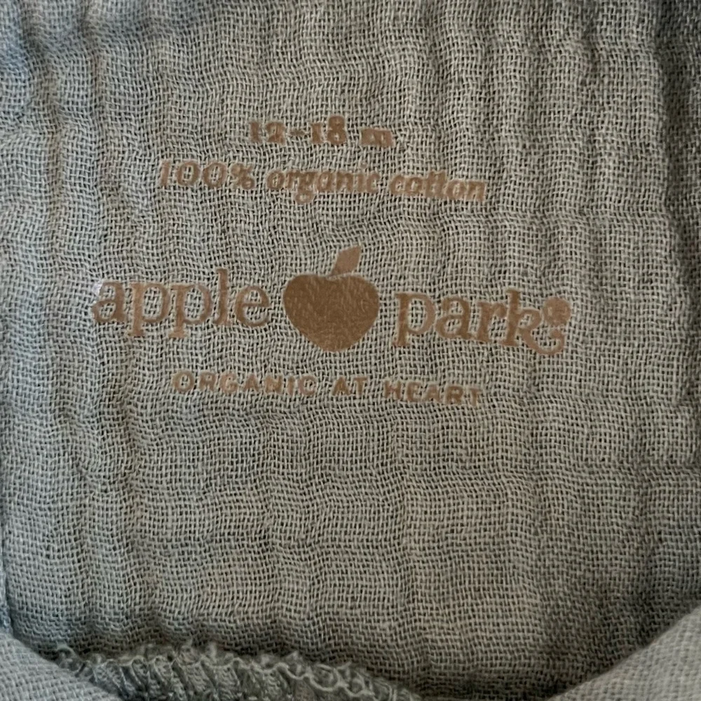 NWT Apple Park Muslin Flutter Sleeve Teal‎ Green Dress